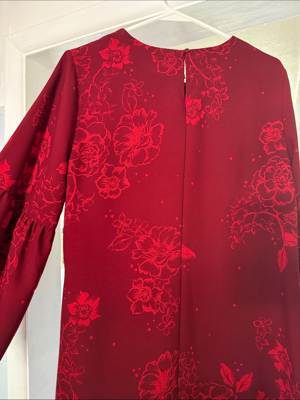 Merona Red Floral Swing Dress - Picture 3 of 4
